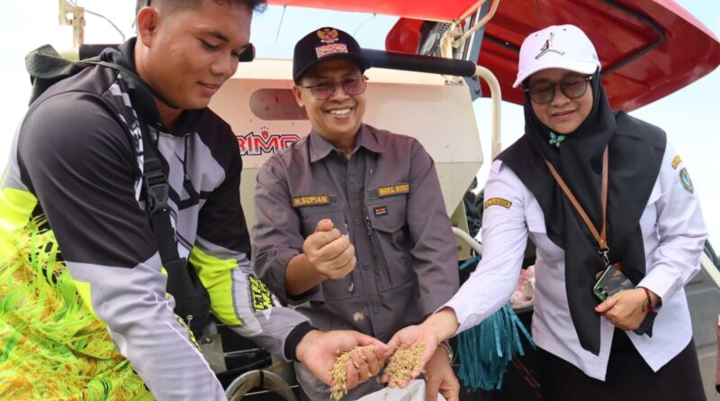 H. Supian Hadiri Syukuran Panen Padi di Desa Persil Raya