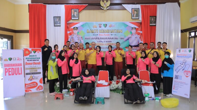 Kapolres Seruyan Pimpin Aksi Donor Darah Semarakkan HUT Bhayangkara Ke-80