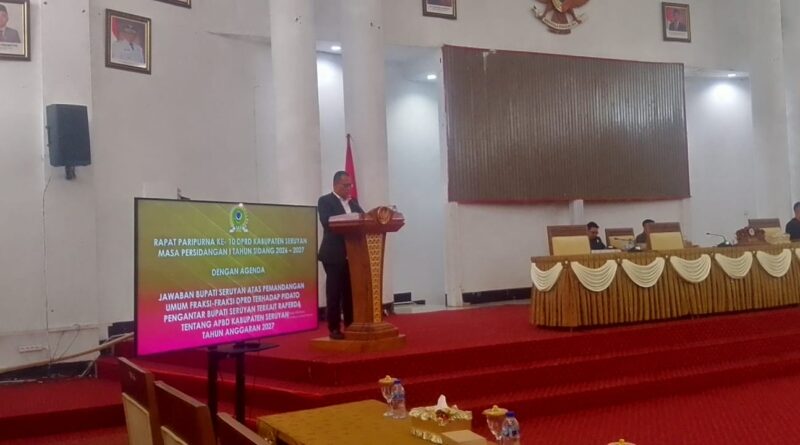 Sampaikan Jawaban Bupati Seruyan Terkait Pemandangan Fraksi, Ini Penjelasan Plh Sekda Soal APBD 2027 Sampaikan Jawaban Bupati Seruyan Terkait Pemandangan Fraksi, Ini Penjelasan Plh Sekda Soal APBD 2027